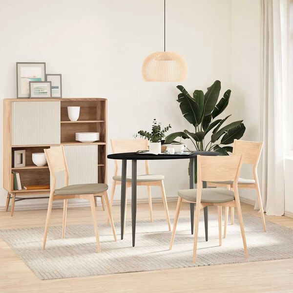 vidaXL Bordsskiva m&ouml;rkbrun 100x50x2 cm massiv ek oval