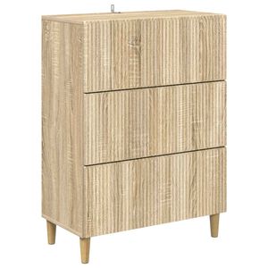 vidaXL L&aring;dans sk&aring;p Sonoma-ek 66 x 34,5 x 90 cm Konstruerat tr&auml;