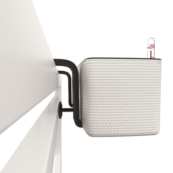 LECHUZA Blomkruka CUBE color triple med fästen vit 13680