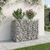 vidaXL Gabion upph&ouml;jd s&auml;ng Silver 100 x 50 x 80 cm Galvaniserat St&aring;l