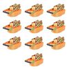 vidaXL Lastsp&auml;nnare 10 st 2 ton 8 m x 50 mm orange