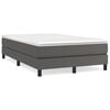 vidaXL Boxspring-s&auml;ngram gr&aring; 120x200 cm konstl&auml;der