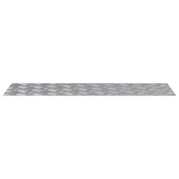 vidaXL Trappsteg Rektangul&auml;r 2 pcs Silver 100 x 30 cm Aluminium