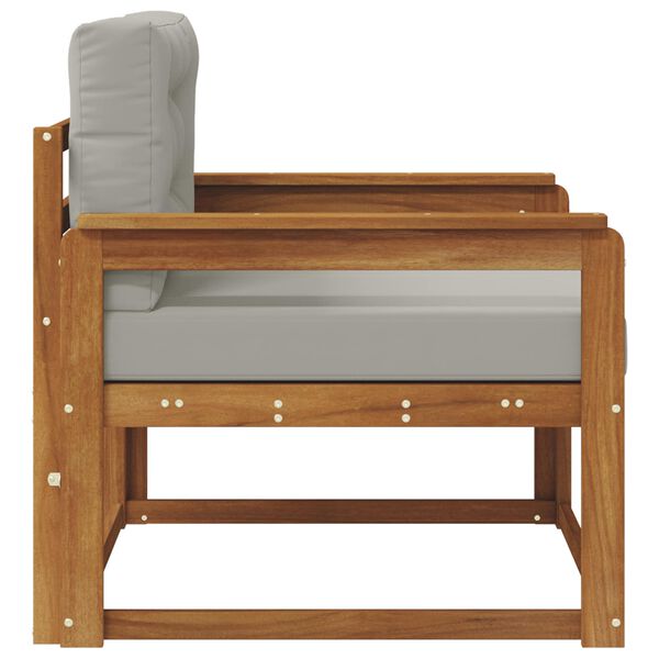 vidaXL Utomhus Mellansoffa Massivt Akaciatr&auml; Naturf&auml;rg