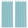 vidaXL Voile gardiner med &ouml;glor 2 st turkos 140x260 cm