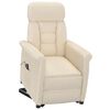 vidaXL Elektrisk reclinerfåtölj beige mikrofiber