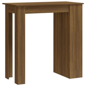 vidaXL Barbord med hyllor brun ek 102x50x103,5 cm konstruerat tr&auml;