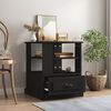 vidaXL Sidobord svart 50x50x60 cm konstruerat tr&auml;
