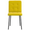vidaXL Matstolar 2 st gul sammet