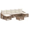 vidaXL Tr&auml;dg&aring;rdsoffset Justerbar 8 pcs Beige konstrotting