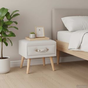 vidaXL S&auml;ngbord vit 40x35x40 cm konstl&auml;der