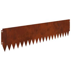 vidaXL Kant f&ouml;r gr&auml;smatta 20 st 103 x 25 cm St&aring;l Rostig