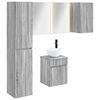 vidaXL Badrumssk&aring;psset 5 pcs Gr&aring; Sonoma 43 x 11,5 x 60,5 cm
