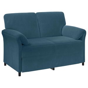 vidaXL 2-sits soffa Bl&aring; 138 x 83 x 95 cm Sammet