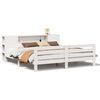 vidaXL S&auml;ngram utan madrass vit 200x200 cm massiv furu
