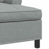 vidaXL Chaise Lounge med kudde Ljusgr&aring; 91 x 157 x 91 cm tyg