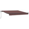 vidaXL Markis automatiskt inf&auml;llbar brun 300x250 cm