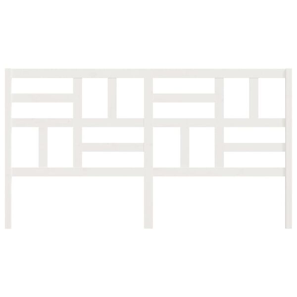 vidaXL Sänggavel vit 206x4x104 cm massiv furu