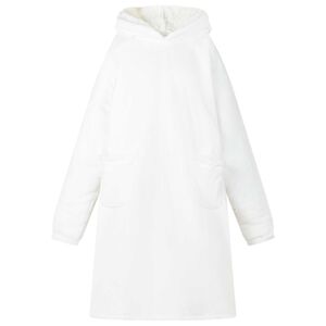 vidaXL Filt-hoodie Vit M Fleece och Flanell