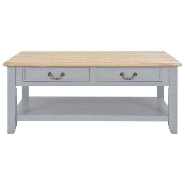 vidaXL Soffbord gr&aring; 100x50x41,5 cm massivt kejsartr&auml;