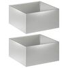 vidaXL Tr&auml;dg&aring;rdsplanterare 2 st Silver 60 x 60 x 40 cm