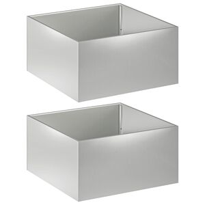 vidaXL Tr&auml;dg&aring;rdsplanterare 2 st Silver 60 x 60 x 40 cm
