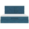 vidaXL Ottoman s&auml;ngram med madrasser m&ouml;rkbl&aring; 180x200 cm sammet