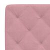 vidaXL Bed Frame without Mattress Pink 90x190 cm Velvet