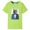 T-shirt med korta &auml;rmar f&ouml;r barn limegr&ouml;n 116