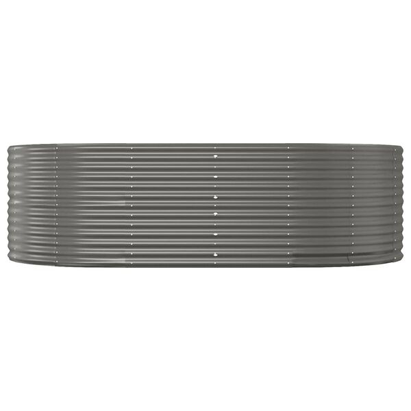 vidaXL Odlingslåda grå 212x140x68 cm galvaniserat stål