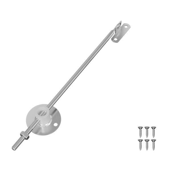 vidaXL Locket st&ouml;dg&aring;ngj&auml;rn 12 pcs Silver 194 x 36 x 18 mm J&auml;rn