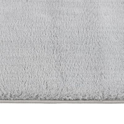 vidaXL Tvättbar matta kort lugg 160x230 cm halkfri grå