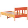 vidaXL S&auml;ngram utan madrass vaxbrun 75x190 cm massiv furu
