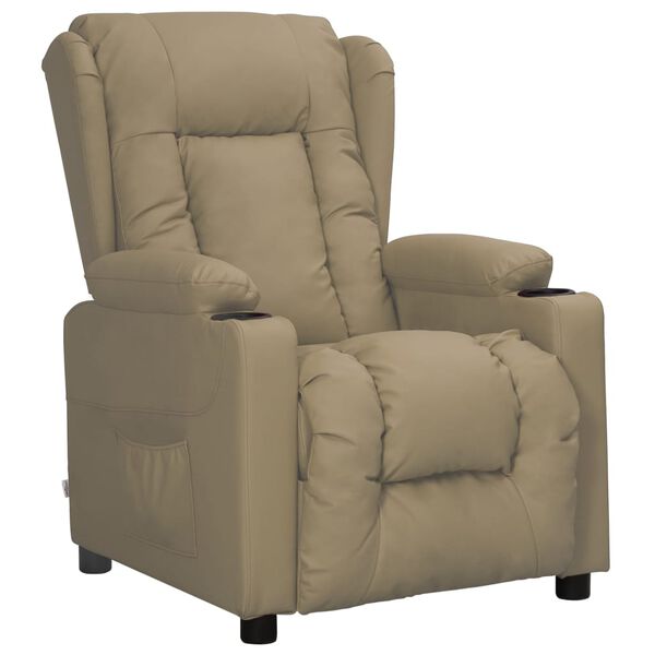 vidaXL Reclinerf&aring;t&ouml;lj cappuccino konstl&auml;der