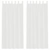 vidaXL Voile gardiner med &ouml;glor 2 st vit 140x225 cm