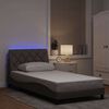 vidaXL Bed Frame with LED without Mattress Taupe 100x200 cm Fabric