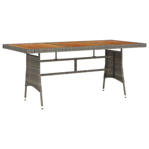vidaXL Tr&auml;dg&aring;rdsbord gr&aring; 160x70x72 cm konstrotting&massiv akacia