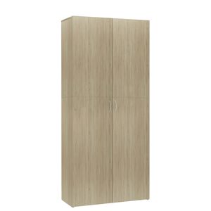 vidaXL Skosk&aring;p sonoma-ek 80x35,5x180 cm konstruerat tr&auml;