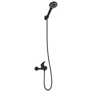 vidaXL Duschhuvud Set Svart G 1 / 2 tum