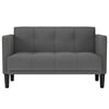 vidaXL Loveseat soffa m&ouml;rkgr&aring; 111 cm tyg