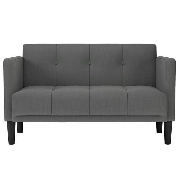 vidaXL Loveseat soffa m&ouml;rkgr&aring; 111 cm tyg