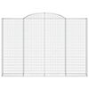 vidaXL Gabioner bågformade 5 st 300x30x200/220 cm galvaniserat järn