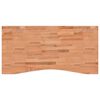 vidaXL Bordsskiva 110x(50-55)x2,5 cm massivt boktr&auml;