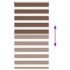 vidaXL Rullgardin zebra brun 85x150 cm tyg bredd 80,9 cm polyester