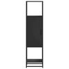 vidaXL H&ouml;gsk&aring;p svart 35,5x35x139 cm konstruerat tr&auml; och metall