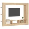 vidaXL Tv-hylla sonoma-ek 152x22x113 cm konstruerat tr&auml;