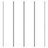 vidaXL Rumsavdelare 4 paneler vit 200x220 cm tyg