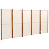 vidaXL Rumsavdelare 5 paneler gr&auml;ddvit 350x180 cm