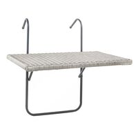 HI Fällbart balkongbord korgutseende 60x40 cm grå
