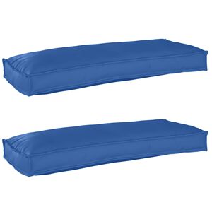 vidaXL Pallkuddset 2 pcs Kungsbl&aring; 100 x 40 x 8 cm Oxford Tyg